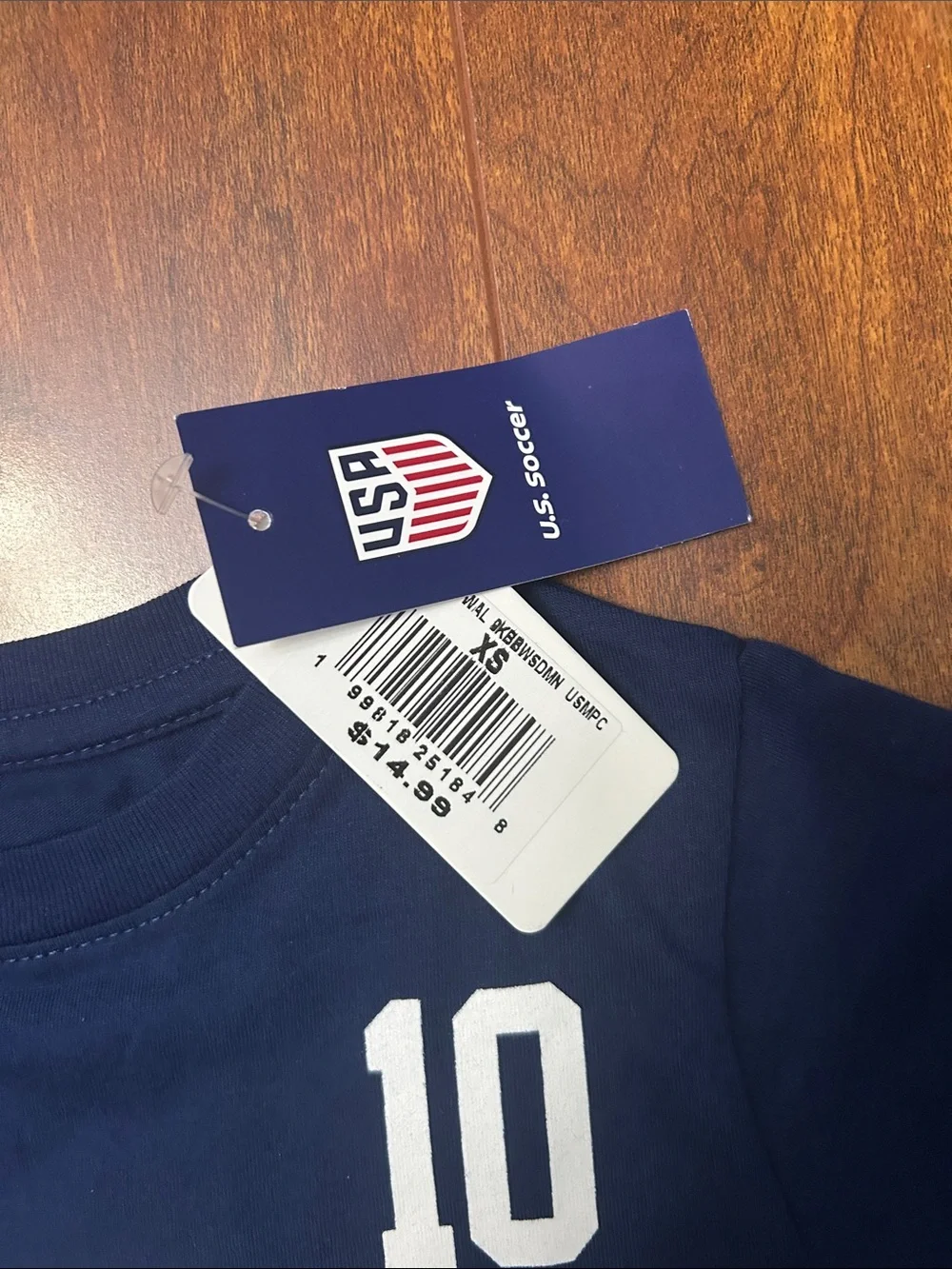 USA Shield Navy Kids Short Sleeve Tee - 10 Graphic